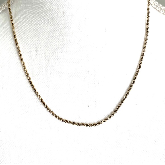 USA 925 Danecraft Jewelry - Vintage Danecraft USA 925 gold rope ~18” chain